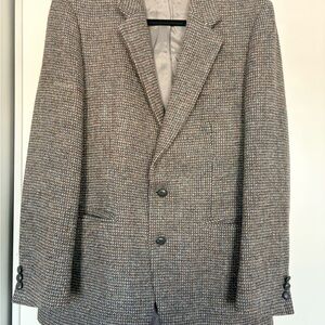 Harris Tweed Men's Classic Gray Checkered Blazer